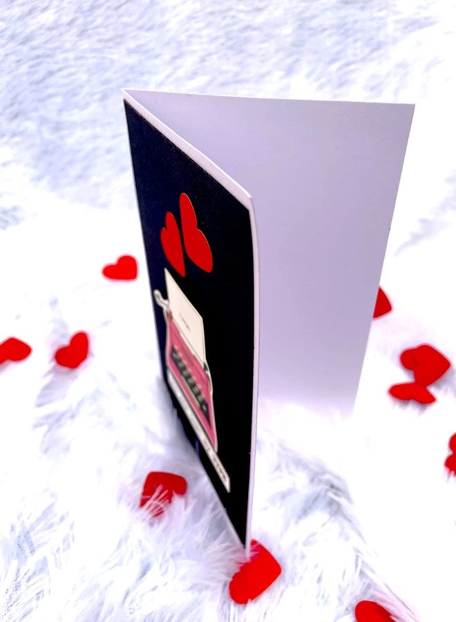 Crafted Forever My Type Greeting Card with envelope 4X6 inches for Anniversary/Valentine Day/spouse birthday/partner birthday heavy paper used, inside blank - Image 3